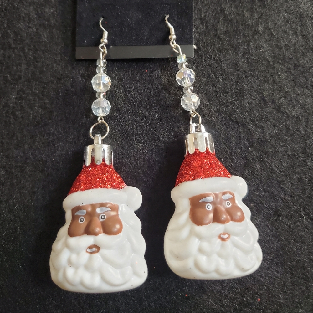 Black Santa Claus earrings.